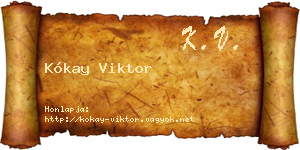 Kókay Viktor névjegykártya