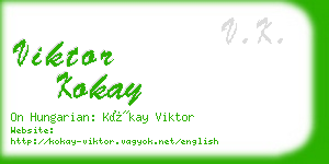 viktor kokay business card